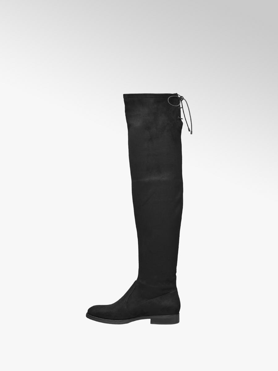 Damen Overknee Stiefel in schwarz von Catwalk günstig im Damen Overknee Stiefel in schwarz von Catwalk günstig im